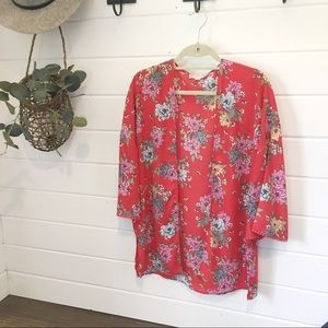 Red Floral Kimono